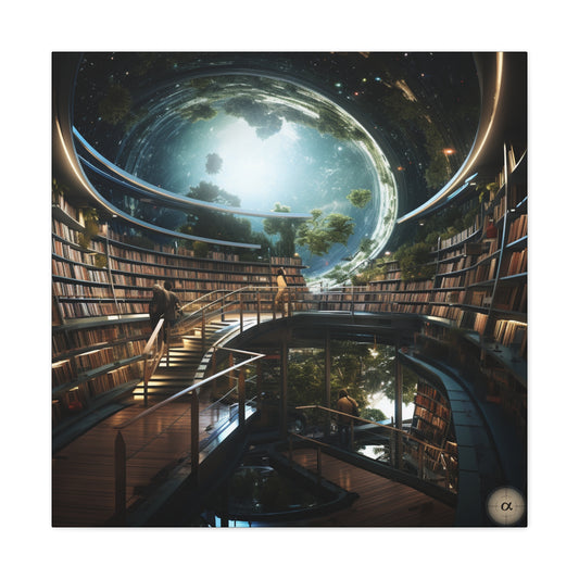 Art by Kendyll: "The Celestial Bookshop" on Canvas