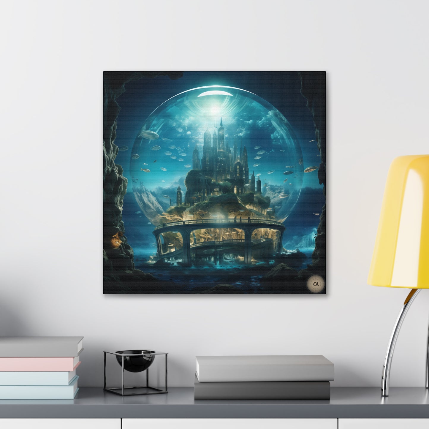 Art by Kendyll: "Atlantis, The Domed City Below" on Canvas