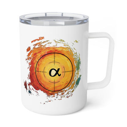 10 oz White Alpha Fireball Stainless Mug