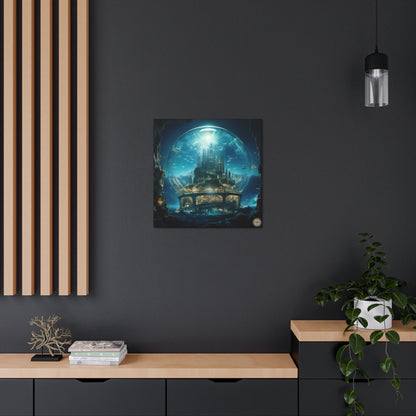 Art by Kendyll: "Atlantis, The Domed City Below" on Canvas