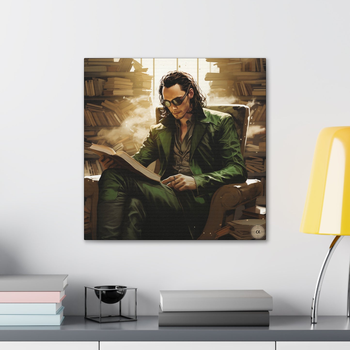 Art by Kendyll: "Loki, The Librarian" on Canvas