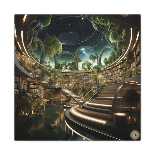 Art by Kendyll: "Infinity Edged Library" on Canvas