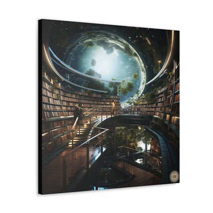 Art by Kendyll: "The Celestial Bookshop" on Canvas